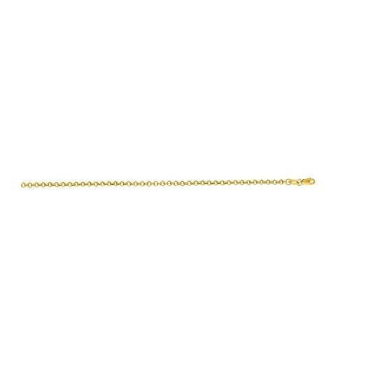 "14K Yellow Gold Rolo Chain 22"" inches long x2.3mm wide"