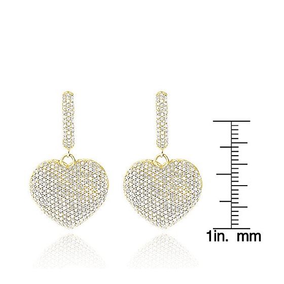 Ladies 14K Dangle Natural 1.75 Ctw Pave Set Diam-3