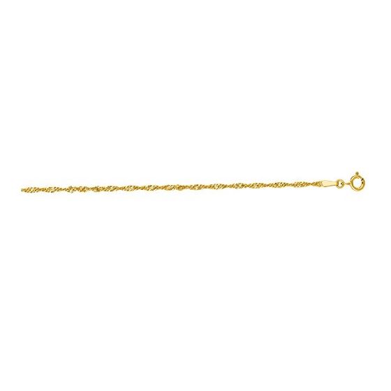 "10K Yellow Gold Singapore Chain 20"" inches long x wide"