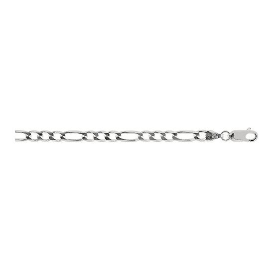 Sterling Silver 4.0 mm Wide Figaro Chain 22 Inch Long