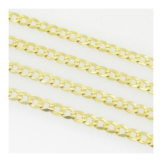 10K Yellow Gold diamond cut curb chain GC97 3