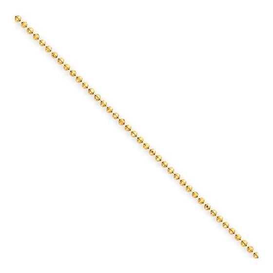 10K YELLOW Gold SOLID MOON CUT Chain - 20 Inches Long 2MM Wide