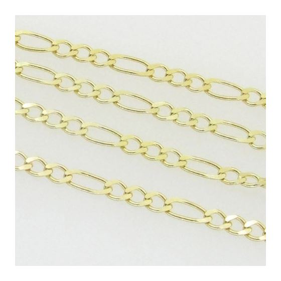 10K Yellow Gold figaro open link chain GC85 3