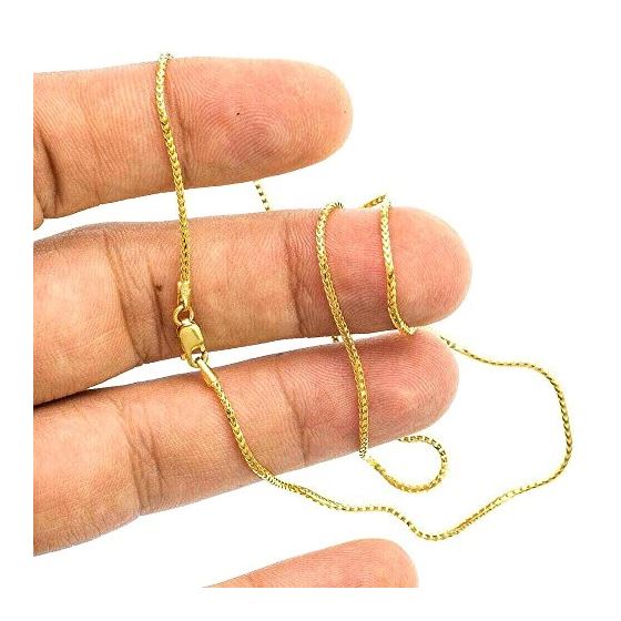 14K YELLOW Gold SOLID FRANCO Chain - 16 Inches Long 1.1MM Wide 3