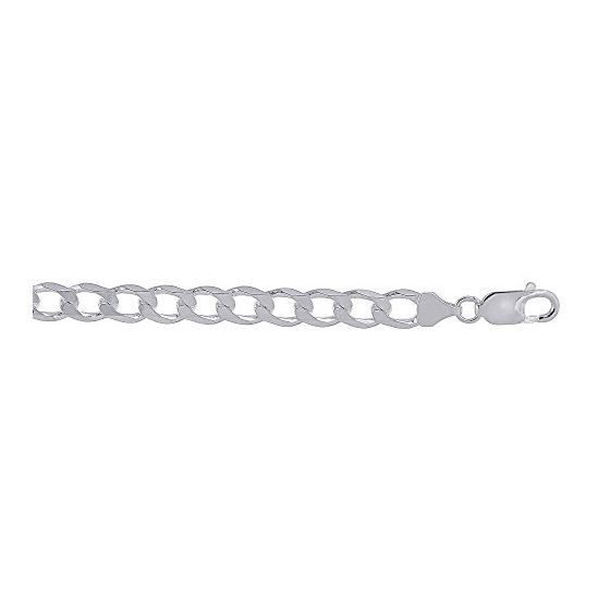 Sterling Silver 8.2 mm Wide Cuban Curb Link Chain Necklace and Bracelet