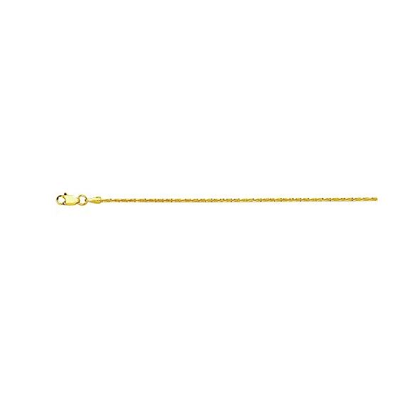 "10K Yellow Gold Sparkle Chain 16"" inches long x wide"