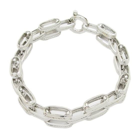 Womens Sterling silver Yellow multi link braid bracelet 1