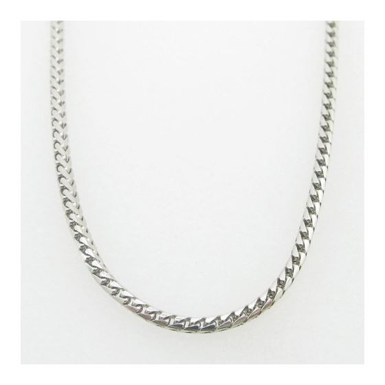 Mens White-Gold Franco Link Chain Length - 16 inches Width - 1.5mm 3