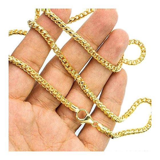 10K YELLOW Gold SOLID FRANCO Chain - 26 Inches Long 4MM Wide 3