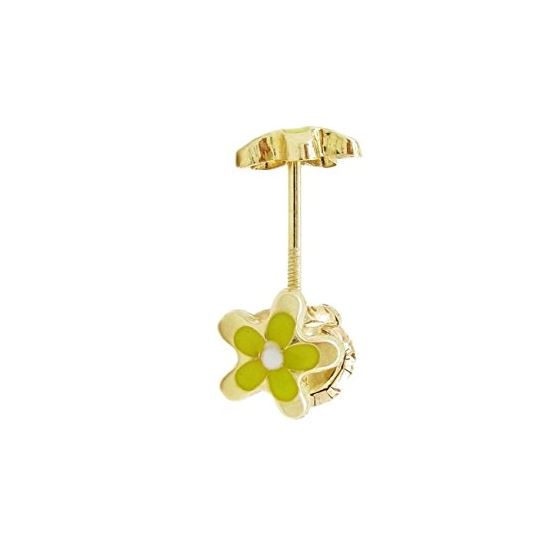 14K Yellow gold Flower stud earrings for Children/Kids web9 1