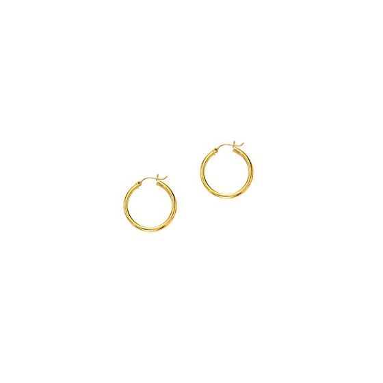 10K Yellow Gold Ladies Hoop Earrings 213LT