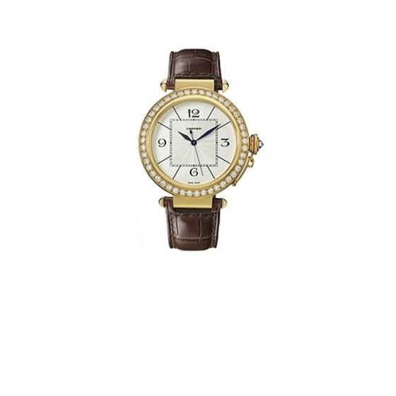 Cartier Pasha Diamond 18kt Yellow Gold Mens Watch WJ118851