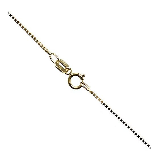 10K YELLOW Gold SOLID BOX CHAIN Chain - 18 Inches Long 0.7MM Wide 1