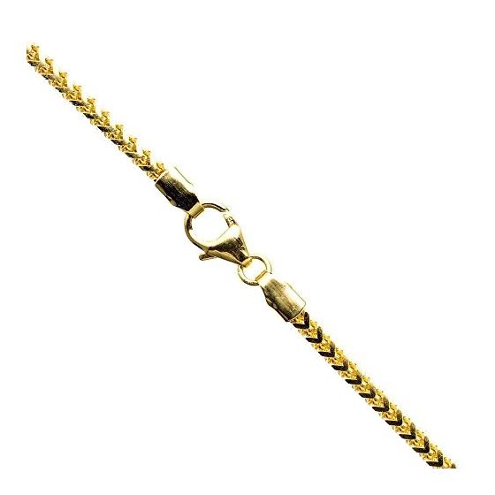 14K YELLOW Gold SOLID FRANCO Chain - 22 Inches Long 2.5MM Wide 1