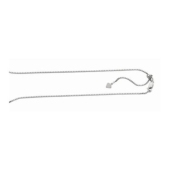 Sterling Silver 1.4 Mm Wide Rhodium Plated Adjusta