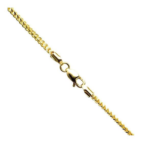 14K YELLOW Gold SOLID FRANCO Chain - 22 Inches Long 1.9MM Wide 1