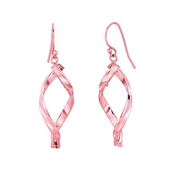 14K Pink Gold Ladies Drop Earrings ER1500