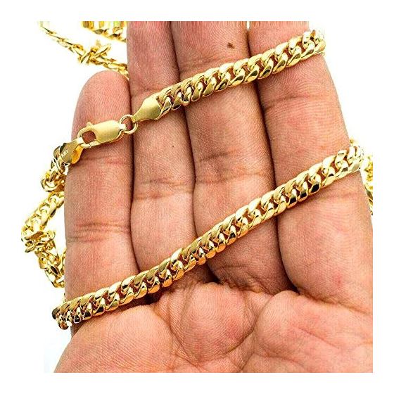 14K Yellow Gold SOLID Miami Cuban Link Chain 6.7MM Wide (30 Inches) 3