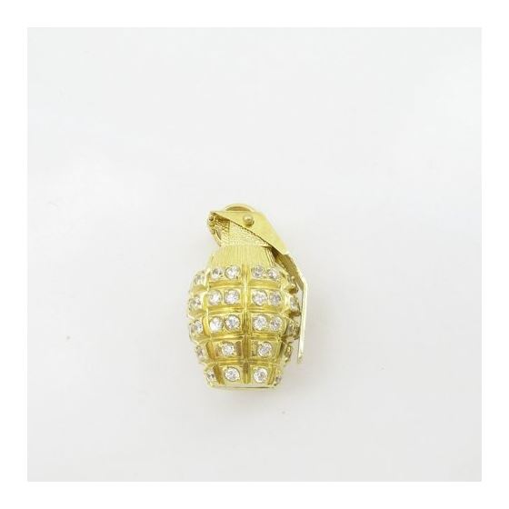 Mens 10k Yellow gold Yellow gold hand grenade charm EGP10 EGP10 3