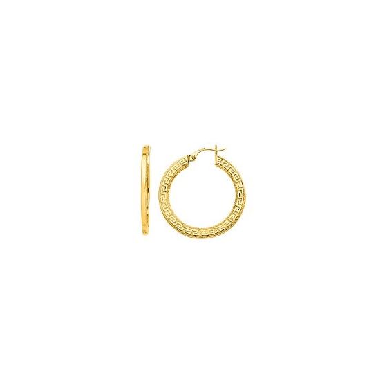 14K Yellow Gold Ladies Hoop Earrings ER658