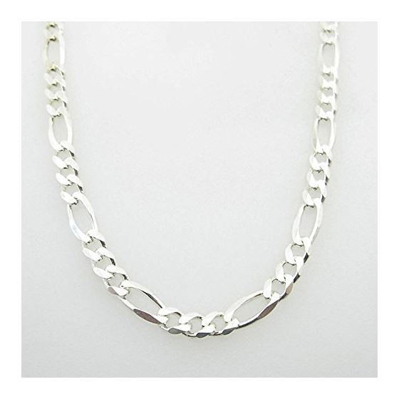 Silver Figaro link chain Necklace BDC96 1