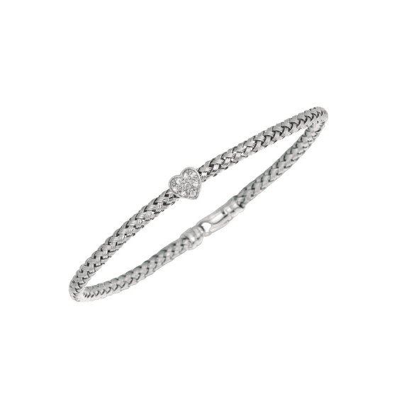 Sterling Silver 3.6 Mm Wide Shiny Rhodium Finish B