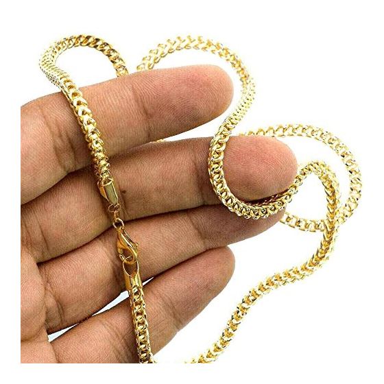 10K Diamond Cut Gold HOLLOW FRANCO Chain - 24 Inches Long 3.6MM Wide 3
