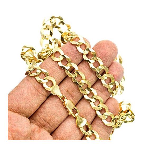 10K YELLOW Gold SOLID ITALY CUBAN Chain - 24 Inches Long 9.8MM Wide 3