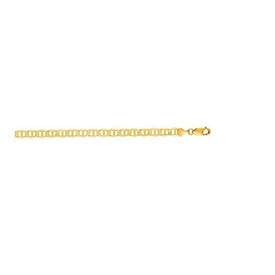 "14K Yellow Gold Mariner Chain 24"" inches long x6.3mm wide"