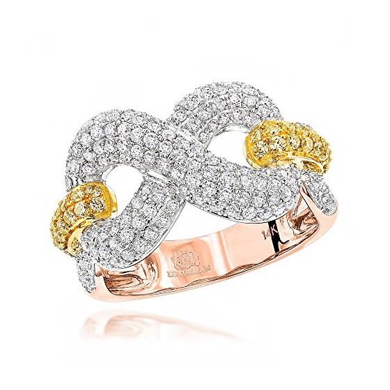 Cocktail Unique White Yellow 1.5 Ctw Diamonds Infi