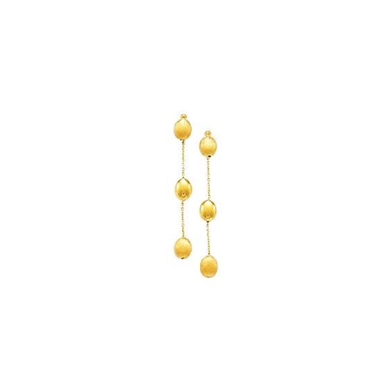 14K Yellow Gold Ladies Drop Earrings ER274