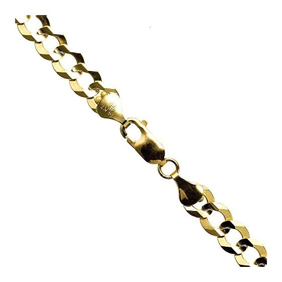 14K YELLOW Gold SOLID ITALY CUBAN Chain - 20 Inches Long 7MM Wide 1