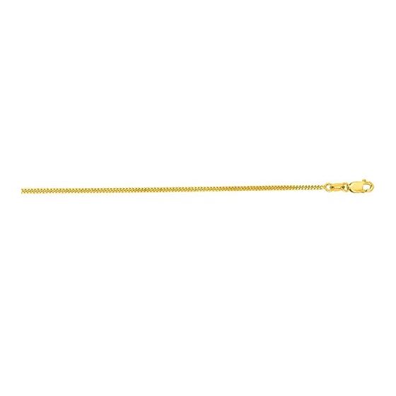 10K 16 inch long Yellow Gold 1.50mm wide Diamond Cut Gourmette Chain with Lobster Clasp