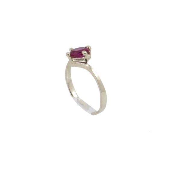 10k Yellow Gold Syntetic red gemstone ring ajr17 Size: 2.5 1