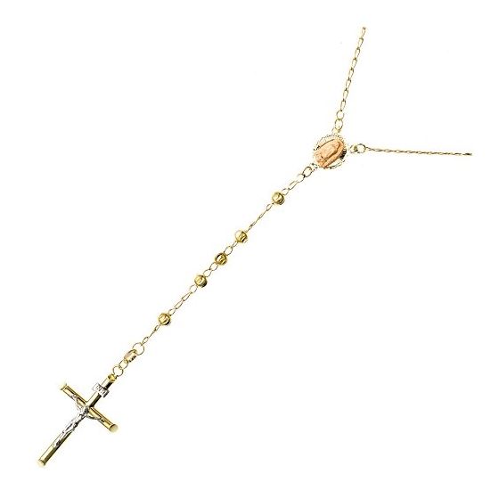 14K YELLOW Gold HOLLOW ROSARY Chain - 30 Inches Long 4.03MM Wide 1