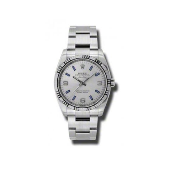 Rolex Watches  AirKing White Gold Fluted Bezel 114234 sblio