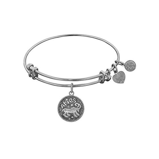 Angelica Ladies Zodiac Collection Bangle Charm 7.25 Inches (Adjustable) WGEL1059