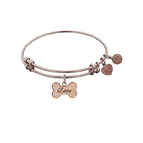 Angelica Ladies Love and Hearts Collection Bangle Charm 7.25 Inches (Adjustable) PGEL1015