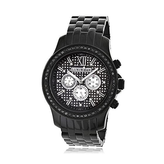 Black Diamond Watches By LUXURMAN 2.25Ct