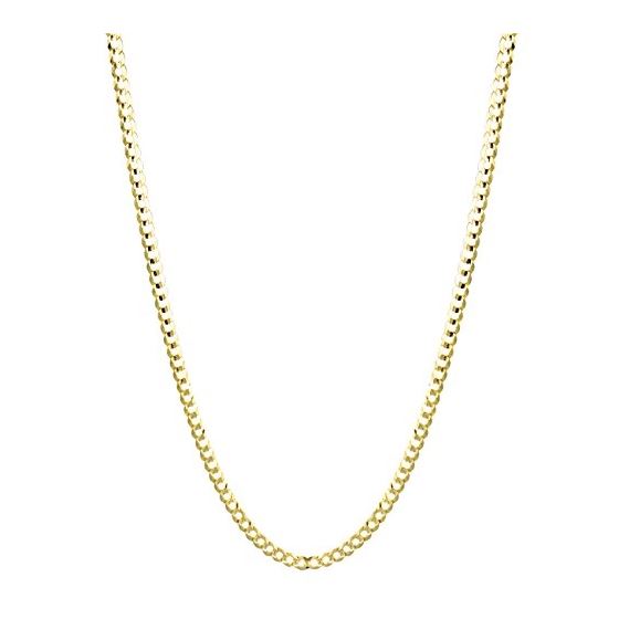 "10K Yellow Gold 8mm wide 26"" long Curb Cuban Italy Chain Necklace with Lobster Clasp GC63 3"