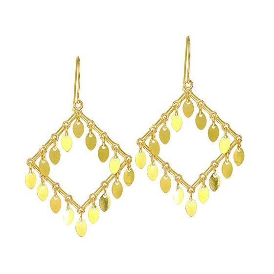 14K Yellow Gold Ladies Drop Earrings ER3038