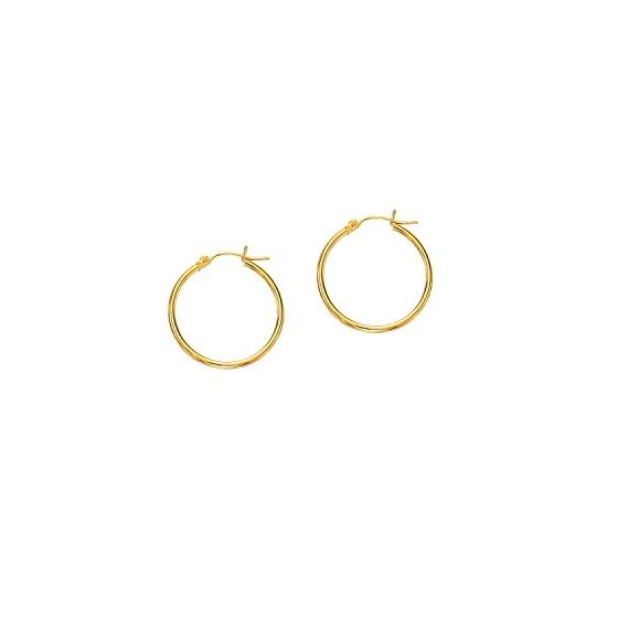 10K Yellow Gold Ladies Hoop Earrings 208LT