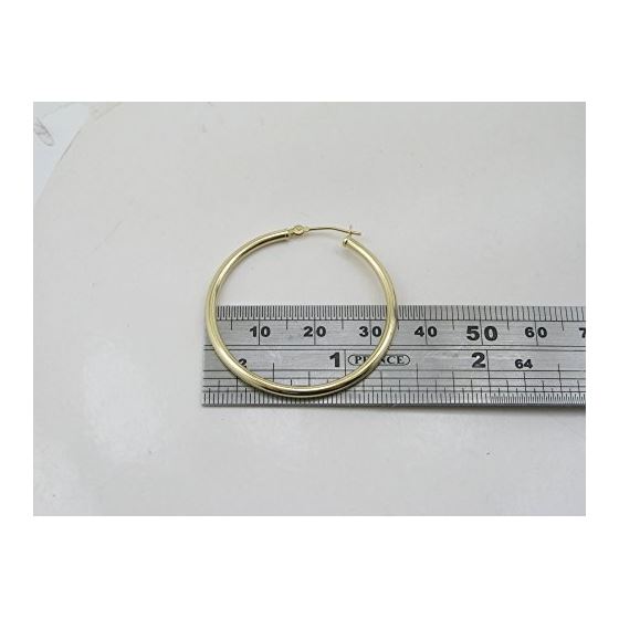 14k Yellow Gold Hoop Endless Earrings Sizes 10 12 14 16 18 21 MM (30 Millimeters) 3