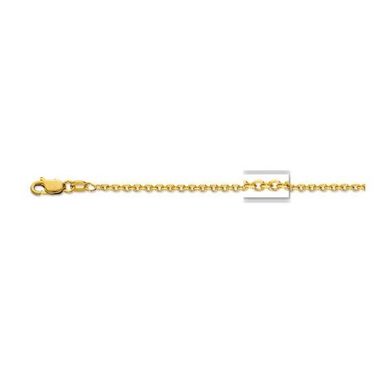 14K Yellow Gold 1.8mm wide Diamond Cut Cable Link Chain with Lobster Clasp 1