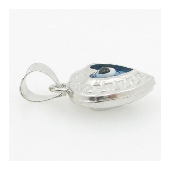 womens bp136 kabbalah evil eye .925 Sterling Silver good luck charm pendant 3