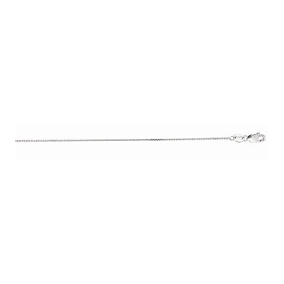 18K White Gold 0.8Mm Classic Cable Chain 16 And Lo