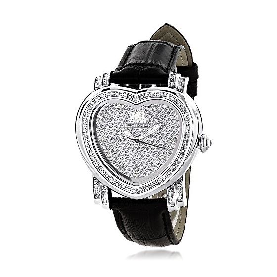 Iced Out Diamond Heart Watch 0.30Ct