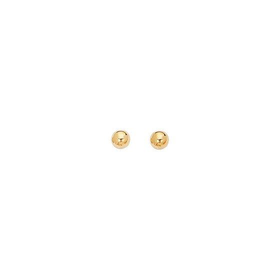 14kt Yellow Gold 4.0mm Shiny Ball Post Earring