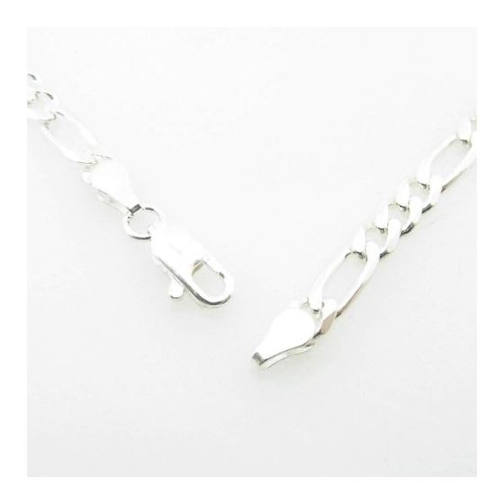 Silver Figaro link chain Necklace BDC89 3