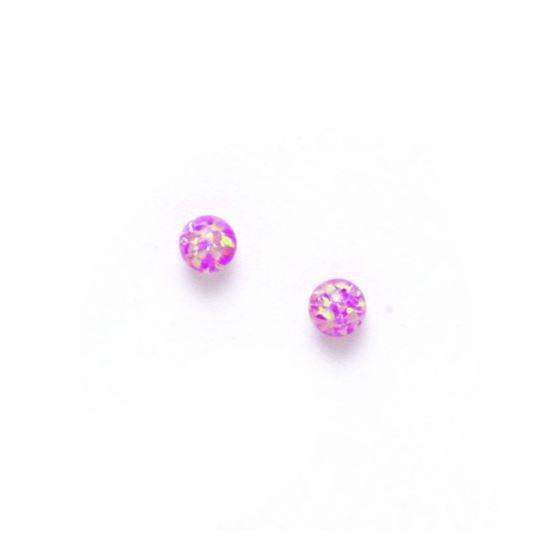 14K Yellow Gold ball studs earrings screw back Size: 6